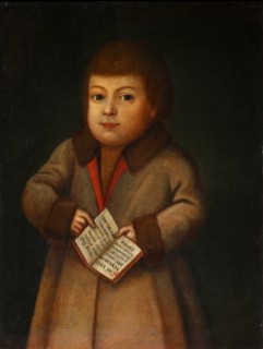 Boy with an Alphabet book, First quarter of 19th century. Artist: Anonymous