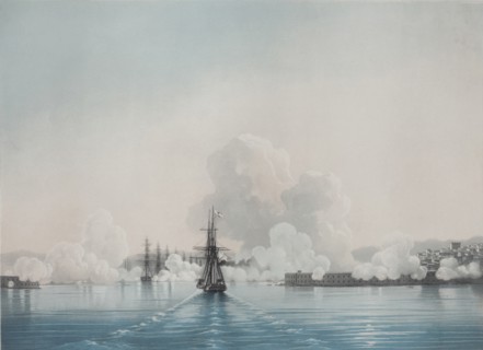 Sevastopol. Fort Constantine. Fort Nicholas, 1850s. Artist: Aivazovsky, Ivan Konstantinovich (1817-1900)