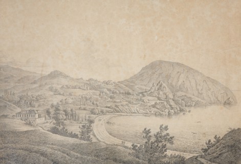 View of the Manor Estate of Armand Emmanuel du Plessis, duc de Richelieu in Gursuf, 1810s. Artist: Kügelgen, Carl Ferdinand, von (1772-1832)