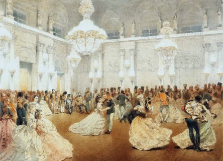 Ball in the Concert Hall of the Winter Palace during the Official Visit of Nasir al-Din Shah in May  Artist: Zichy, Mihály (1827-1906)
