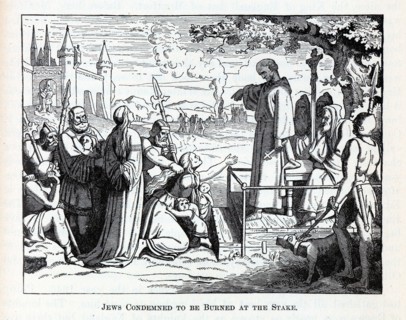 Jews Condemned to be Burned at the Stake, 1882. Artist: Anonymous
