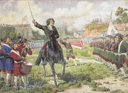 Military exercise of the Fun forces of Peter I near Kozukhovo, 1880. Artist: Kivshenko, Alexei Danilovich (1851-1895)