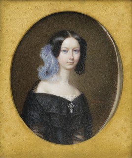 Duchess Helene of Mecklenburg-Schwerin (1814-1858), later Duchess of Orléans, ca 1835. Artist: Meuret, François (1800-1887)