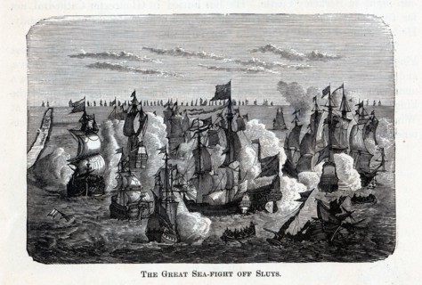 The Great Sea-Fight Off Sluys, 1882. Artist: Anonymous