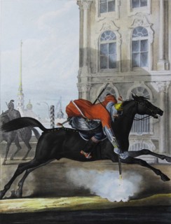 Junker of the Life-Guards Caucasian-Mountain squadron, 1829. Artist: Belousov, Lev Alexandrovich (1806-1864)