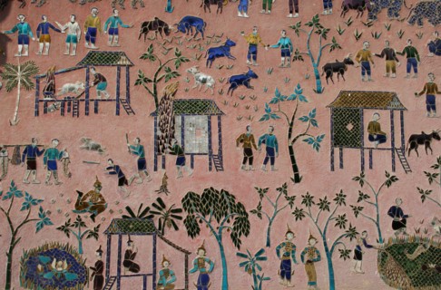 Glass Mosaics in the Wat Xieng Thong, Luang Prabang, Laos, 1950s. Artist: Anonymous master