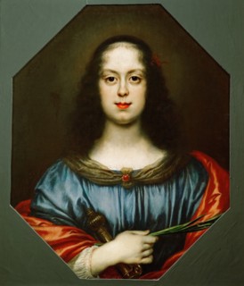 Portrait of Vittoria della Rovere (1622-1694) as Saint Catherine, 1640s. Artist: Dolci, Carlo (1616-1686)