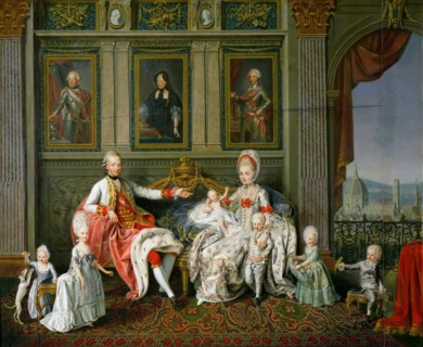 Leopold I, Grand Duke of Tuscany with his wife Maria Luisa and their children, 1773. Artist: Werlin (Verlin), Wenzel (Venceslao) (1730-1780)