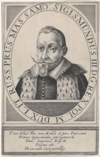 Portrait of Sigismund III Vasa, King of Poland (1566-1632), 1608. Artist: Hondius, Hendrik, the Elder (1573-1650)