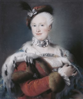 Portrait of Infanta Maria Luisa of Spain (1745-1792), Holy Roman Empress, 1763. Artist: Tiepolo, Lorenzo Baldissera (1736-1776)