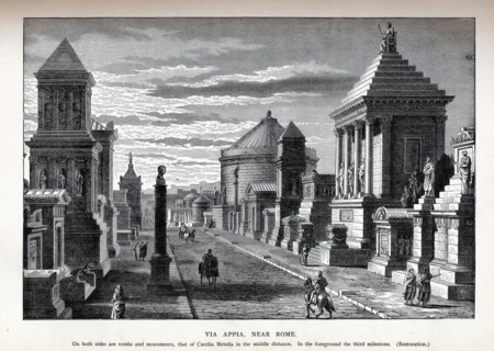 Via Appia Near Rome (Reconstruction), 1882. Artist: Anonymous