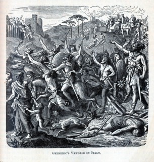 Genseric's Vandals in Italy, 1882. Artist: Anonymous
