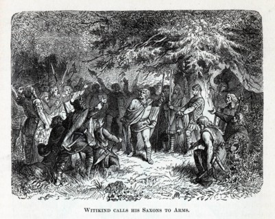 Wittekind calls his Saxons to Arms, 1882. Artist: Anonymous