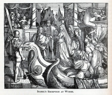 Isabel's Reception at Worms, 1882. Artist: Anonymous