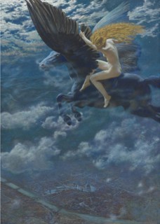 Dream Idyll (A Valkyrie), c. 1902. Artist: Hughes, Edward Robert (1851-1914)