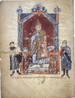 Matilda of Tuscany (From: Vita Mathildis di Donizone di Canossa), Between 1111 and 1115. Artist: Donizone di Canossa (active Early 12th cen.)