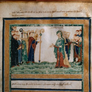 Matilda of Tuscany (From: Vita Mathildis di Donizone di Canossa), Between 1111 and 1115. Artist: Donizone di Canossa (active Early 12th cen.)