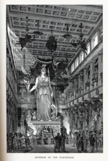 Interior of the Parthenon, 1882. Artist: Closs, Adolf (1840-1894)