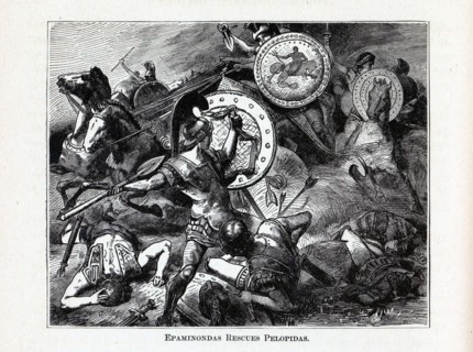 Epaminondas Rescues Pelopidas, 1882. Artist: Vogel, Hermann (1854-1921)