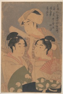 The Niwaka Performers, c. 1795. Artist: Utamaro, Kitagawa (1753-1806)
