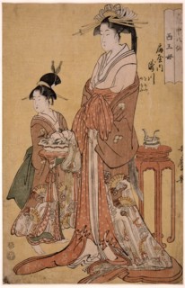 Takigawa of the Ogiya Eight, from the series Immortals in the Art of Love, 1793. Artist: Utamaro, Kitagawa (1753-1806)