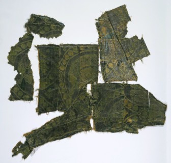 Fragments of a Caftan Covered with a Silk Fabric with a Senmurv Pattern. (Moshchevaya Balka Burial M Artist: Medieval Culture of the North Caucasian Silk Road
