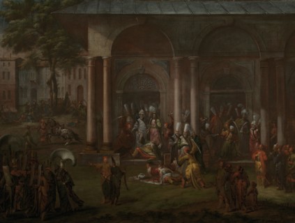 The Murder of Patrona Halil and his Fellow Rebels. Artist: Vanmour (Van Mour), Jean-Baptiste (1671-1737)