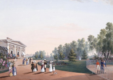 The View of the Park near the Yelagin Palace, 1823. Artist: Beggrov, Karl Petrovich (1799-1875)