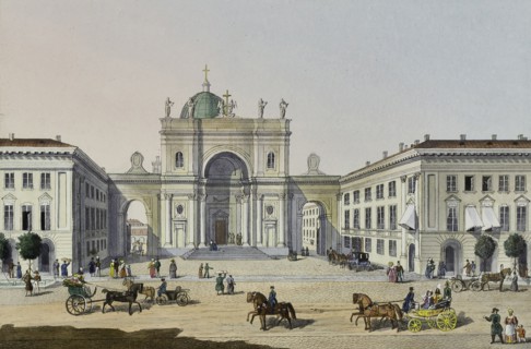 The Catholic Church of St. Catherine in Saint Petersburg, First half of the 19th cent.. Artist: Beggrov, Karl Petrovich (1799-1875)