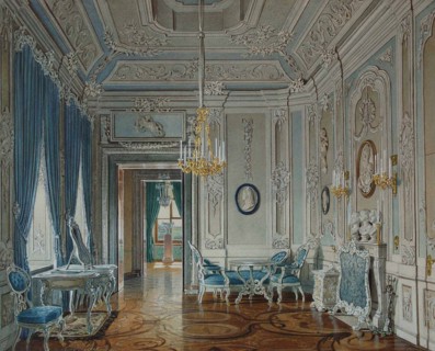 Dressing Room of the Empress Maria Feodorovna at the Gatchina Palace. Artist: Hau, Eduard (1807-1887)