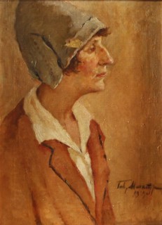 Portrait of the Poet Anna Akhmatova (1889-1966), 1929. Artist: Makaturin, Gavriil Petrovich (1892-1945)