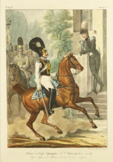 Staff and Senior Officers of the Life-Guards Cuirassier Regiment, c. 1830. Artist: Belousov, Lev Alexandrovich (1806-1864)
