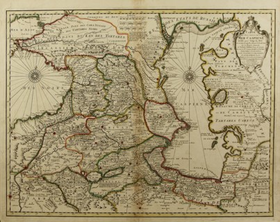 Map of the Caucasus and the Caspian Sea, c. 1800.