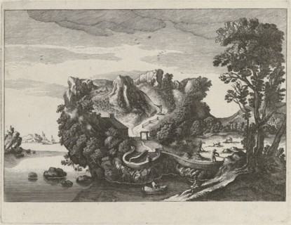 Anthropomorphic landscape in the form of a man's head, c. 1617.