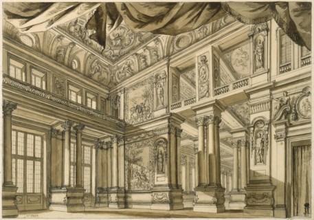 Set design for the Opera Scipione (Scipio) by George Frideric Handel, 18th century.