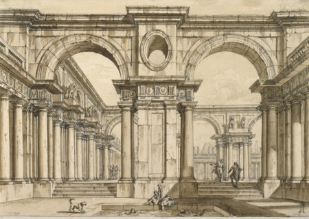 Set design for the Opera La clemenza di Tito (The Clemency of Titus) by Wolfgang Amadeus Mozart, 18t