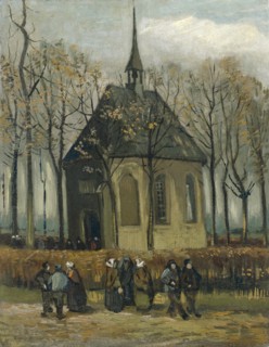 Congregation Leaving the Reformed Church in Nuenen, 1884-1885.
