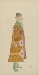 Costume design for the opera Snow Maiden by N, Rimsky-Korsakov, 1910s.