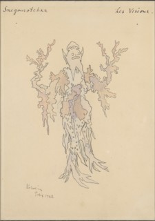 Costume design for the opera Snow Maiden by N, Rimsky-Korsakov, 1928.
