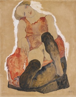 Girl with black stockings, 1911.