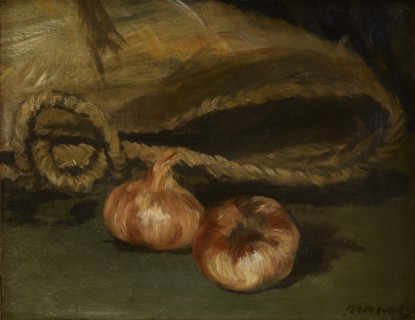 Still life with bag and garlic, 1861-1862.