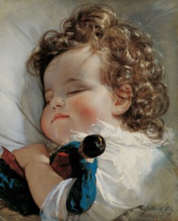 Portrait of Princess Marie Franziska von Liechtenstein (1834-1909) at the age of two years, 1836.