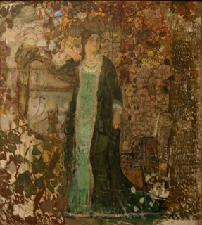 Harpist, Portrait of Tatiana Sergeevna Bartseva (1886-1984), 1908.