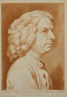 Portrait of the composer Francesco Geminiani (1687-1762).