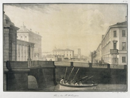 The Fontanka River near the Anichkov Bridge.