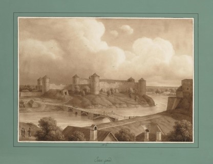 View of the Ivangorod Fortress.