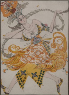 Costume design for the ballet The Firebird (L'oiseau de feu) by I. Stravinsky.