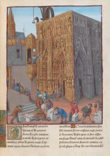 The Building of the Temple of Solomon. Illustration in Flavius Josephus Antiquities of the Jews (A