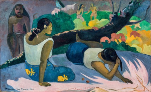 Arearea no Varua ino (Words of the Devil or Reclining Tahitian Women).