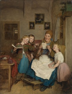 Grandmother with three grandchildren.